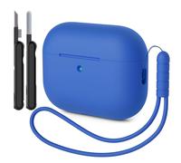 AOTUAO Case Compatible with AirPods Pro 3 Case Cover, Shockproof Drop Protection Scratch Resistant Silicone Case Cover for AirPods Pro 3rd Generation with Cleaner Kit and Lanyard, Blue