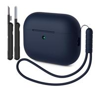 AOTUAO Case Compatible with AirPods Pro 3 Case Cover, Shockproof Drop Protection Scratch Resistant Silicone Case Cover for AirPods Pro 3rd Generation with Cleaner Kit and Lanyard, Midnight Blue