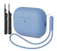 AOTUAO Case Compatible with AirPods Pro 3 Case Cover, Shockproof Drop Protection Scratch Resistant Silicone Case Cover for AirPods Pro 3rd Generation with Cleaner Kit and Lanyard, Sky Blue