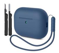 AOTUAO Case Compatible with AirPods Pro 3 Case Cover, Shockproof Drop Protection Scratch Resistant Silicone Case Cover for AirPods Pro 3rd Generation with Cleaner Kit and Lanyard, Royal Blue