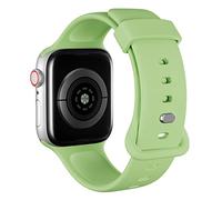 AOTUAO Sport Straps Compatible with Apple Watch Strap 45mm 44mm 42mm, Soft Silicone Sport Band Replacement for iWatch Strap Series 9 8 7 6 5 4 3 2 1 SE Women Men, Matcha Green