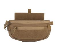 AOTUMUT Tactical Drop Dangler Pouch with Hoop and Loop Sub Abdominal Carrying Kit Bag Utility Tool Pouch Waistpack for Chest Rig Vest, TAN, 9.8” X3” X5”