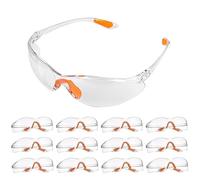 aotuo0608 Pack of 12 Clear Safety Glasses & Goggles for Adults, Anti-Fog Scratch-Resistant Protective Eyewear, Over Glasses Design for Work, Construction, Lab, Chemical & Dust Eye Protection