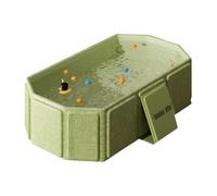 Aotusoa Foldable Bathtub 75 x 45 x 25 cm Portable Foldable Multifunctional Tub for Family Members and Pets Outdoor & Household Accessories (Apple Green)