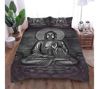 AOUAURO King size Duvet Cover Set Buddha Bedding Set with Hidden Zipper Microfiber Bedding Quilt Cover with 2 Pillowcases for Children Kids Teens Adults 230x220cm 3D Printed 3PCS Set