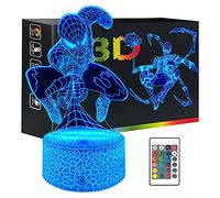 AOUGO Spiderman Toys LED Night Light for Kids, Superhero 3D Illusion Lamp 2 Style with Smart Touch 7 Colors & Remote 16 Colors Changing Dimmable Table Lamp for Boys Girls Christmas Birthday Gifts