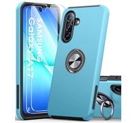 AOUIA for Samsung Galaxy A17 Case with 2-Pack Screen Protector, 3-in-1 Set Cover, 360°Rotating Ring Stand, Military Protection, Shockproof Phone Case for Samsung A17 5G, Sky Blue