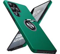 AOUIA for Samsung Galaxy S25 Ultra Case with Stand, Shockproof Protective Heavy Duty Phone Case for S25 Ultra, Support Magnetic Car Mount - Military Protection Bumper Tough (Green)
