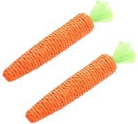 aoukoslt 2Pcs Carrot Shapes Cat Rope Toys with Sounding Parcels Interactive Cat Toys for Indoor Cats and Kittens for Biting Chewing