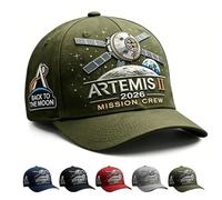 Aoukp Artemis II Lunar Mission Commemorative Cap, Adjustable Space Exploration Hat for Women & Men