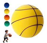 Aoukp Silent Basketball, Quiet Indoor Safe Premium Foam Ball for Training, Lightweight Dribble Training Toy, Never Shrunken or Inflated, Boys & Girls (Yellow,Size 3)
