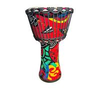 AOULIWET 8.5 '' Djembe Drum，Rope Fixation，Goat Skin Covered Goblet Drum， West African Style Hand Drum, Drum-Circle (A)