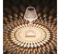 Aoun Crystal Table Lamp with Touch Control, Modern LED Touch Night Light Ambient Light Bedside Bedroom Table Lamp Creative Home Decor Dimmable Desk Lamp for Party Home, Bedroom, Living Room