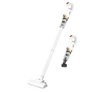 Aoun Lightweight Quiet Cordless Vacuum Cleaner, 60 min-Running, Powerful Suction Stick Rechargeable Cleaner With HEPA Filter, Upright For Pet Hair hardwood, Carpets (White) (AN399)