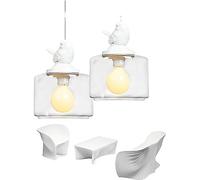Aouoeeo Chandelier ceiling light for dining roompendant lights crystal chandelier resin glass bird with