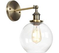 Aouoeeo Industrial Light Fixture Glass Shade Modern Wall Sconce for Bedroom Lobby Modern Wall Sconce Single Decoration Globe Shape Lighting - Bronze