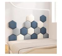 Aouoeeo Kids Anti-collision Wall Padding Decoration Self-adhesive Fabric Headboard Panel Cushion Hexagon 3D Padded Panels For Bedroom Playroom
