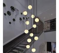 Aouoeeo Lighting Fixtures New Chinese Style Simple Duplex Building - Rotating Staircase - Large Living Room - Marble - Boutique Decoration Long Line
