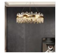 Aouoeeo Modern Circular Ring K9 Crystal Chandelier Creative Living Room Bedroom Light High - End Dining Chandelier