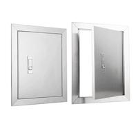 Aouoeeo Universal Access Door Stainless Steel Access Panel, Outdoor Kitchen Doors Bbq Island Single Panel, Plumbing Hatch Wall Hole Cover with Metal Push Latch