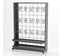 Aouoeeo Vegetable rack, Black Hanging Snack Fruit Vegetable Organizer Basket - Commercial Pharmacy Steel Storage Rack 27-35 Inch Tall Easy Setup