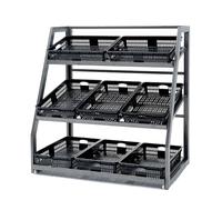 Aouoeeo Vegetable rack, Commercial Standing Shelf Units with Wheels for Pantry - Fruit and Vegetable Racks for Snacks Cookies Candies Drinks Produce