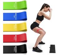 Aouplry Resistance Bands, Exercise Bands Resistance Bands Set With 5 Resistance Levels, Skin-Friendly Workout Bands for Indoor Fitness, Leg Strength Training, Rehab, Gym,Yoga (Multicolor)