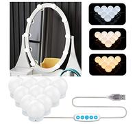 Aourow Vanity Mirror Lights Kit,Hollywood Style LED Makeup Light with Switch and 10 Dimmable Bulbs,USB Cable Design Dressing Table Light with 5 Color Modes & 6 Brightness(No Mirror and USB Charger)