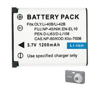 Aousavo EN-EL10 NP-45 Li-40B Replacement Battery Compatible with SteelSeries Arctis Nova Pro, FinePix J10, J12, J15fd, J20, J27, J28, J29, J30, J32, J37, J38, J40, J100, J110w, J120 J150w, J210, J250