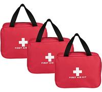 AOUTACC 3 Pack Nylon First Aid Empty Kit,Compact and Lightweight First Aid Bag for Emergency at Home, Office, Car, Outdoors, Boat, Camping, Hiking(Bag Only)