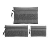 AOUTACC 3Pcs Tactical Zipper Pouch with Hook and Loop Panel,Premium Compact Admin Tool Storage Bag,Accessories Organizer Pouch Snack Pouch Candy Bag for Tactical Vest Chest Rig-Gray