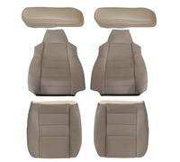 AOUTTUOA Driver and Passenger Side Bottom and Top Lean Back and Armrest Replacement Seat Cover Leather TAN Compatible with Ford F250 F350 Super Duty Lariat 2002 2003 2004 2005 2006 2007