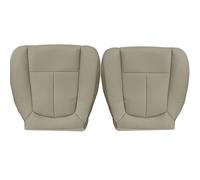 AOUTTUOA Front Driver and Passenger Bottom Perforated Leather Seat Covers Tan Compatible with Ford F150 2009 2010 2011 2012 2013 2014
