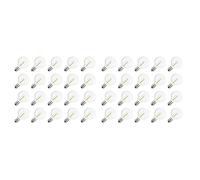 Aouwm 40 Pcs G40 LED Replacement Light Bulbs E12 Screw Base Shatterproof LED Globe Bulbs for Solar String Lights Warm