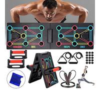 AOUZEA Push-Up Board Fitness Equipment, 12-in-1 Foldable, Multifunctional, Portable, Push-Up Board, Fitness Equipment with Protective Gloves and Non-Slip Silicone Mat, Unisex Sports Equipment