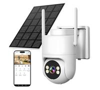AOV 3MP 4G LTE Solar Security Camera, 2K HD Outdoor Wireless PTZ Camera, 24/7 Recording, Dual-Screen View, Full Colour Night Vision, AI Human Detection, 2-Way Audio, IP66 Waterproof, No WiFi Needed