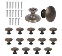 Aovanta 16pcs Cabinet Door Knobs, Vintage Drawer Knobs, Single Hole 30mm Cupboard Handles Round Knob for Wardrobes, Cupboards, Drawers (Style 2)