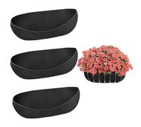 Aovanta 3PCS Felt Fabric Planter Liners 36 Inch Rectangular Trough Window Box Hanging Basket Liners, Black Non-Woven Plant Pot Inserts for Garden Wall Fence Planters