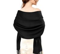 Aovanta Women Shawl Wrap, Black Shawls and Wraps for Evening Dresses, 200 x 70 CM Long Elegant Scarf for Women Wedding, Evening, Prom (Black)
