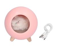 Aoveew Title: Cute Cat Touch Led Night Light - Small Pet House Night Light with Film for a Warm Ambiance