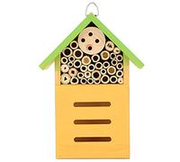 Aoveew Wooden Bee House Mini beasts Hotel for Garden, Balcony, and Yard Attract Beneficial Mini beastss and Bees with This Exquisite Decorative Mini beasts House