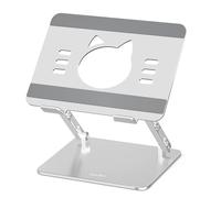 Aoviho Adjustable Ergonomic Laptop Stand for Desk - Portable Foldable Aluminum Laptop Riser & Holder, Computer Stand Compatible with MacBook Air Pro, Dell, HP, Lenovo, Chromebook (10"-17"), Silver