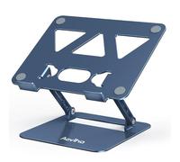 Aoviho Adjustable Laptop Stand for Desk,Portable Laptop Stand Holder and Riser,Foldable Aluminum Notebook Computer Stands for MacBook Air Pro HP Lenovo Dell Samsung Chromebook, 10-15.6 inch,Navy Blue