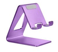 Aoviho Aluminum Cell Phone Stand, Phone Holder for Desk, Charging Dock Compatible with iPhone 12 pro 11 X Xs max 8 7 6 6s Plus SE 5 Switch Samsung iPad Mini, All Phones (Purple)