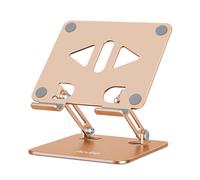 Aoviho Tablet Stand Holder for Desk Adjustable Tablet Holder, Foldable Aluminum Desktop Tablet Holder for iPad Samsung Galaxy Tabs Amazon Kindle Fire,All Tablets 4-12 inch, Gold