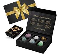 Aovila Pisces Crystals Birthstones Gift Box Set with Gift Wrap Ribbon Bow Greeting Card - Zodiac Astrology Birthday Gift for Her Mother Sister Best Friends