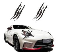 AOVNA 2 Pieces Car Claw Scratch Sticker Black Monster Scratch Headlight Car Sticker Waterproof Scratch Sticker for Halloween Holiday Car Decoration (Black)