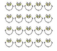 AOVNA 20Pcs Grinch Stickers DIY Face Stickers Halloween Decals Ornaments Window Stickers Party Supplies Cling Stickers for Display Decoration