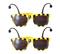 AOVNA 2Pcs Bumble Bee Sunglasses Animal Funny Glasses Bee Sun Glasses for Halloween Bee Costume Accessories
