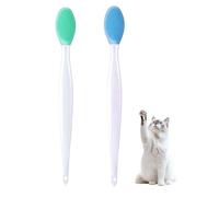AOVNA 2pcs Cat Acne Chin Treatment Cat Chin Brush Soft Silicone Grooming Chin Scrubber Dog Brushes for Puppies and Cats